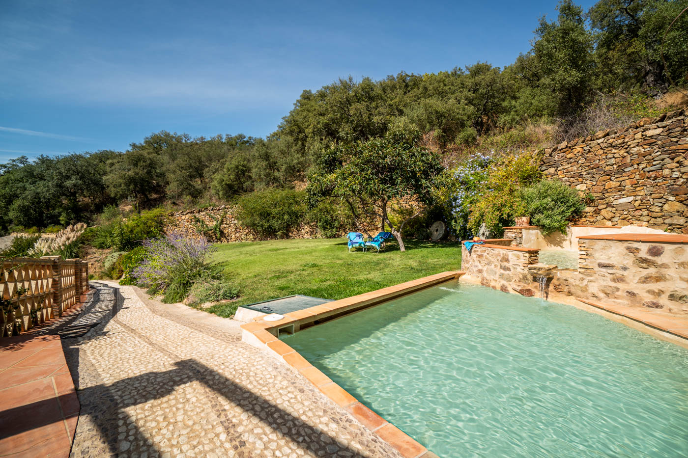 The little pool above is very shallow and good for children